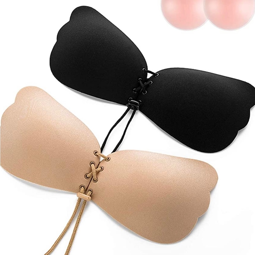 Rosmax Backless Strapless Bra, Self Adhesive